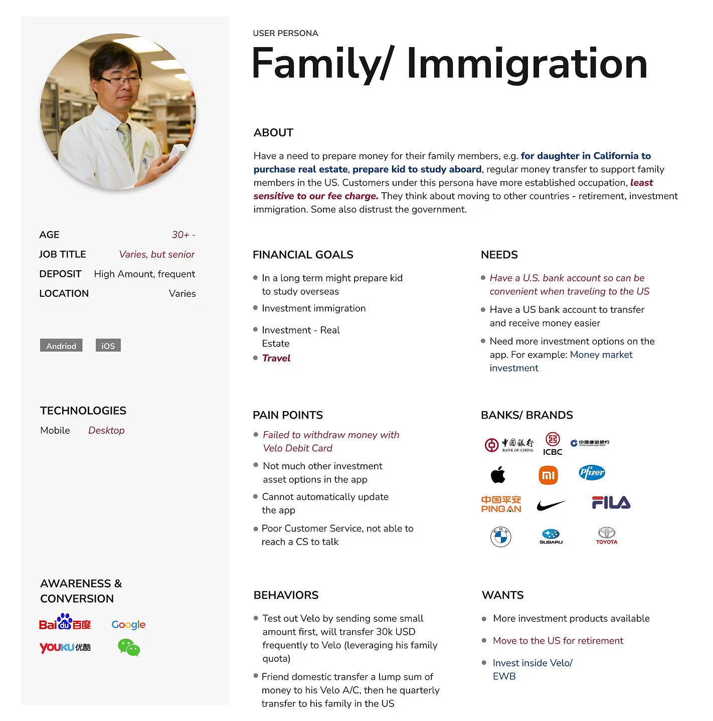 Persona — Family/Immigration