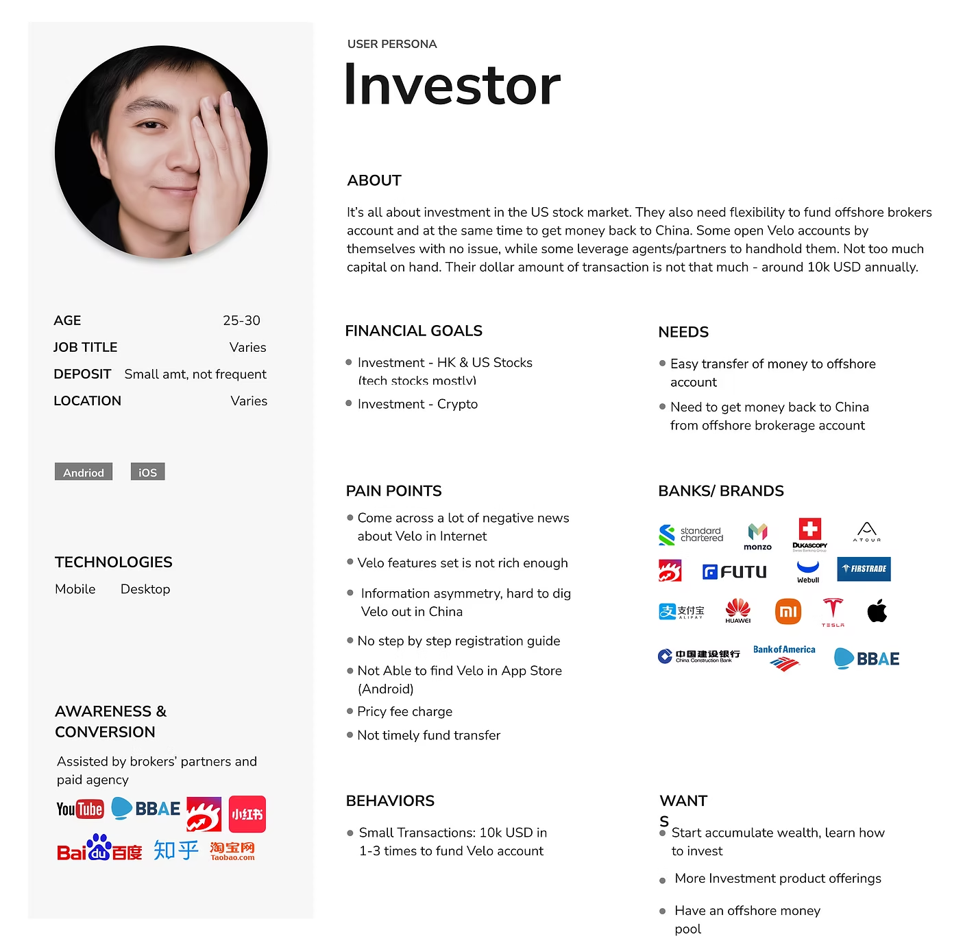 Persona — Investor