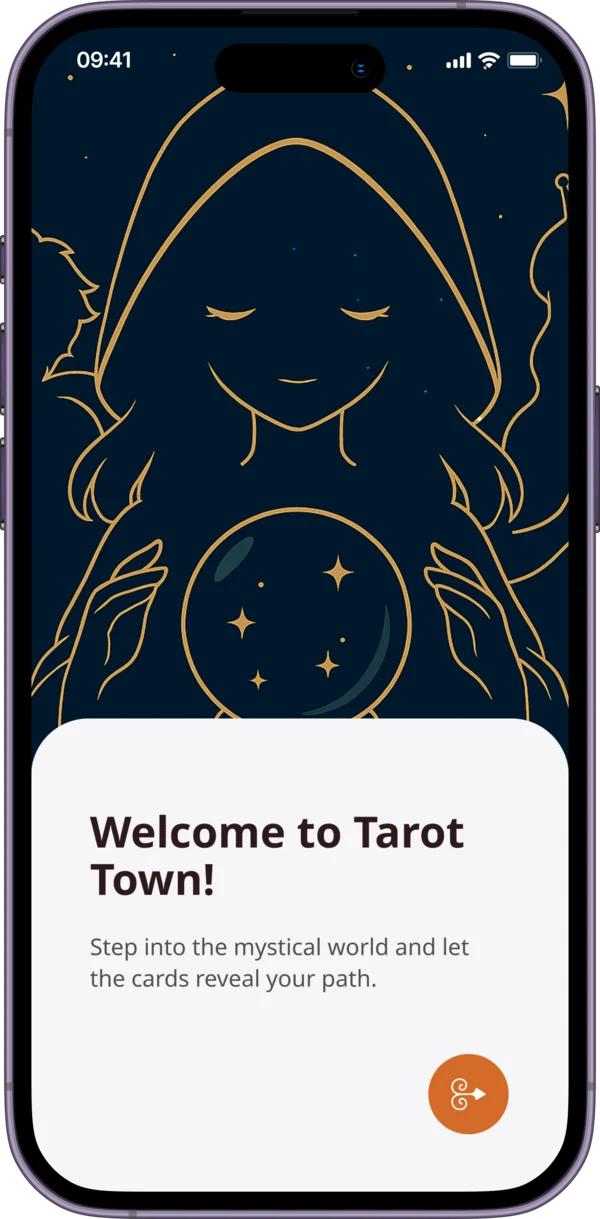 Tarot Realm welcome screen