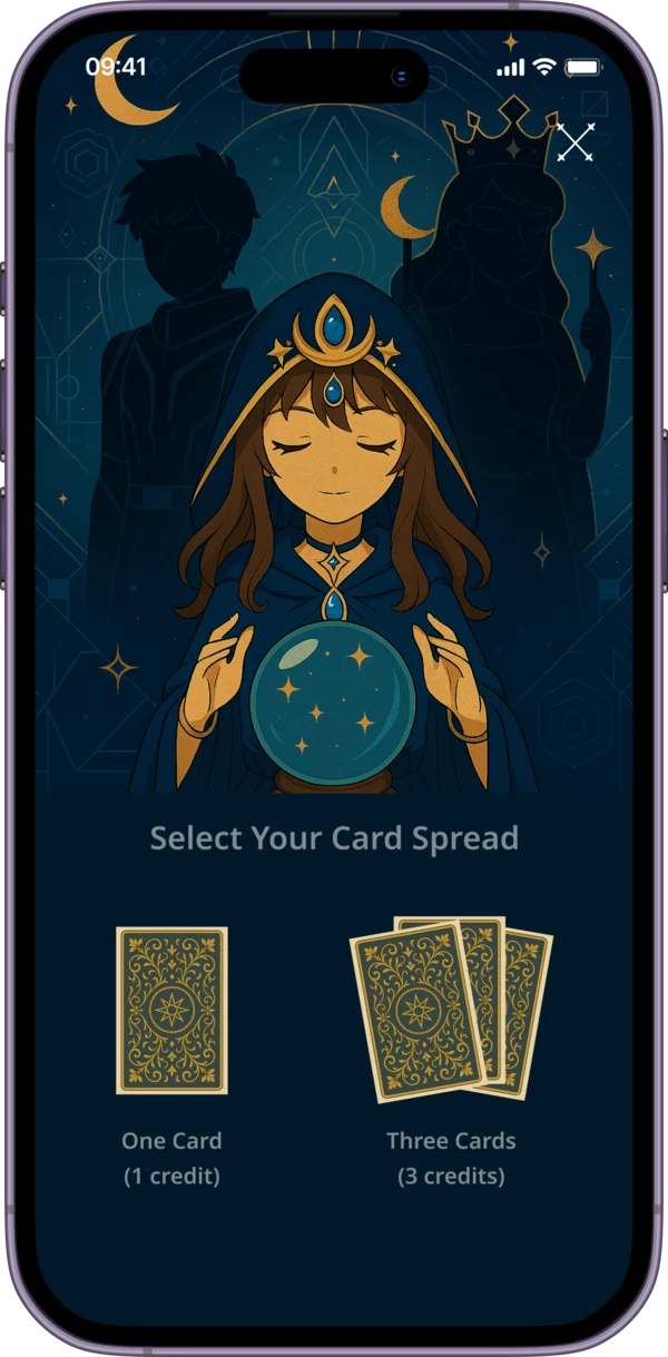 Tarot Realm card spread selection